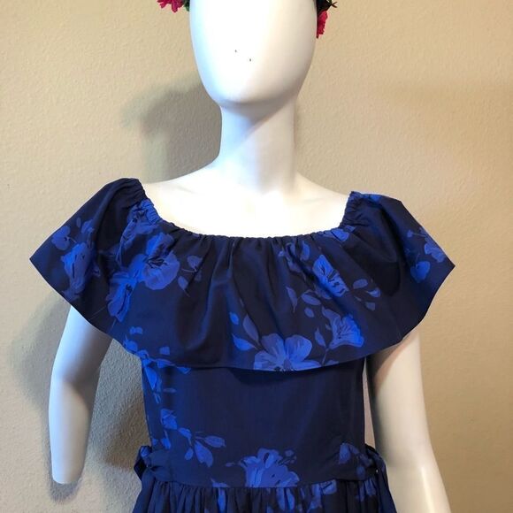 Kate Spade Hibiscus Off the Shoulder Cotton Dress - Picture 5 of 8